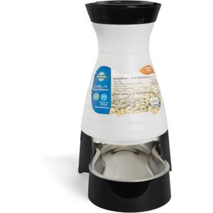 PetSafe Healthy Pet Food Station - Medium, 4 lb Kibble Capacity - Gravity Pet Feeder Dry Food Dispenser, Automatic Cat Feeder, Small to Medium Dog Feeder - Removable Stainless Steel Bowl Included