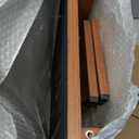 One Step Stool for Adults Seniors with Non-Slip Rubber Step Surface, 6.9" Heavy Duty Wood Stepping Stool with 450 LB Capacity Bed Steps for High Beds, Bathroom, Bedroom, Kitchen & Kids Bedside Support (Brown)