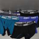 Hanes Boys' Moves Long Leg Boxer Brief Underwear, Anti-Chafe Boxer Briefs for Boys, 6-Pack, Size Small