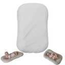 Snuggle Style Baby Nest, Baby Lounger, Organic Cotton Lounger for Baby, Breathable Portable Secure - Snuggle Collection (Gray)