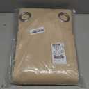 RYB HOME Patio Curtains Outdoor Canvas Curtain, Summer Heat UV Shade Blind for Gazebo Outdoor Dining Area Pavilion Decor, 100 inch Width x 108 inch Length, 1 Panel, Biscotti Beige