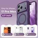 TAURI for iPhone 17 Pro Max Case for Women Girl,with Camera Control, [Compatible with Masafe], Wave Phone Case for iPhone 17 ProMax 6.9", Deep Purple