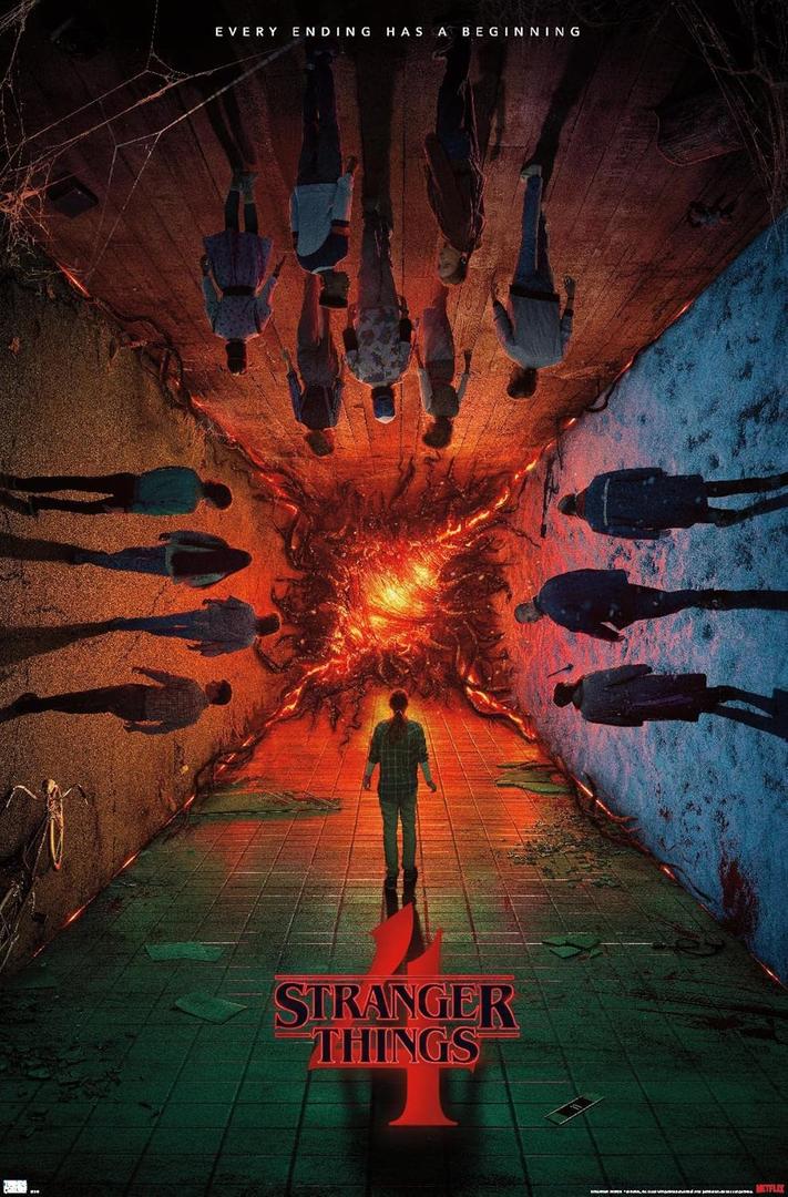Trends International Netflix Stranger Things: Season 4 - Group Teaser One Sheet Wall Poster, 22.375" x 34", Unframed Version