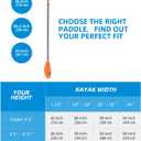 OCEANBROAD Kayak Paddle 86in/218cm, 90.5in/230cm, 95in/241cm Alloy Shaft Kayaking Boating Canoeing Oar with Paddle Leash