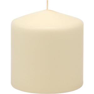 Stonebriar 3 Pack Tall 3 x 3 Inch 18 Hour Long Burning Unscented Ivory Wax Pillar Candles
