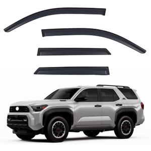 Window Visors Rain Guards fits 2025 2026 Toyota 4Runner, Out-Channel Side Window Wind Deflectors Vent Shades Accessories, Dark Smoke 4 Pcs