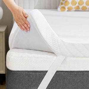 BDEUS Twin Size 3 Inch Gel Memory Foam Mattress Topper with Removable Cover, Ventilated Cooling Foam, Supportive Pressure Relief Bed Topper, CertiPUR-US Certified