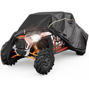 KEMIMOTO UTV Cover 4 Seater Compatible with Polaris RZR Pro XP 4, Ranger Crew 1000, Kawasaki Teryx KRX 4 1000, Can-Am Defender MAX, Commander MAX, Uforce 1000 XL, Pioneer 1000-6, 162''x66''x73'' (Large)