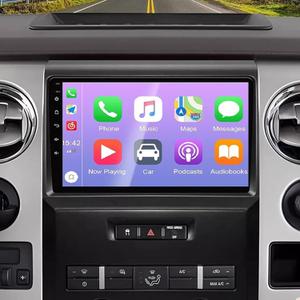 Car Stereo for Ford F150 F-150 2009 2010 2011 2012 2013 2014 with Apple CarPlay Android Auto, 9" IPS Touchscreen for Ford F-150 Radio Headunit Display GPS WiFi FM Mirrorlink Rear Camera SWC-2+32G