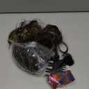 BARSDAR Highlight Hair Extensions Clip ins - 20 Inch Soft Wavy Layered Clip in Hair Extensions for Women - 5 PCS Voluminous Lace Weft Synthetic Dark Brown with Blonde Highlights Hairpieces