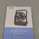 Battery Operated Fan, Camping Fan Battery Powered, Super Long Lasting, Portable D-Cell Battery Powered Desk Fan with Timer, 3 Speeds, Quiet, 180 Rotation, for Office,Bedroom,Outdoor, 5'', Blue