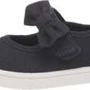 The Children's Place girls Uniform Bow Strap Canvas Sneakers, 5 Toddler
