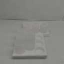 8 Pack White Linen Frosted Glass Lamp Shade Covers, 5.9in Height, 3.9in Diameter, 1.65in Fitter, Cylinder Light Fixture Lampshade, Glass Shade Replacement Globe for Chandelier Wall Sconce