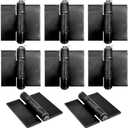 8 Pack Heavy Duty Gate Hinges - Solid Steel Iron Weld on Hinges - Thickness 5 mm Metal Butterfly Hinges for Gates & Doors