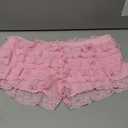 Women's Y2k Ruffle Shorts Lace Layer Bloomers Sexy Booty Mini Skirt Pumpkin Sweet Pettipants, XXL