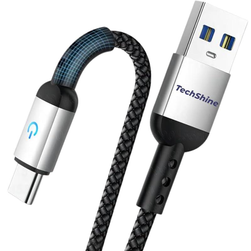 4 x USB to USB-C Fast Charger Cable Compatible with iPhone 15 Series, Samsung Galaxy Ultra S22/10/9/8 Plus A20/50/51/71, Samsung Note 8/9/10/20/23, Moto G7/G8 Z2/3, LG G6/7 V30/35