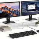 Novabright 40" Extra Long Acrylic Monitor Stand Dual Monitor Riser