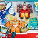 Playskool Heroes Transformers Rescue Bots Academy Rescue Team Pack, 4 Collectible 4.5" Converting Action Figures, Toys for Kids Ages 3 & Up 