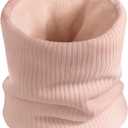 ROXUN Winter Neck Gaiter, Neck Warmer Cover Ski Gaiters for Men/Women | Soft Thick Fleece; Gentle on Skin; Stretchy Fit; Multi-function; Elegant Chic Look; Multi-color Options (Pink)