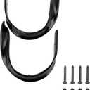 Sumnacon 2 Pcs Aluminum Alloy Curtain Holdbacks - Decorative Wall Mounted Drapery Tiebacks with Screws, Heavy Duty Window Treatment Holdbacks for Home Decor, Black