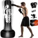 Freestanding Punching Bag for Adult Teens, 70" Heavy Punching Bag with Boxing Gloves and Electric Air Pump for Beginners Kickboxing Training MMA Muay Thai Fitness Office Home Gym