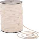 Macrame Cord 4mm x 240yd | 100% Natual Cotton Macrame Rope | 3 Strand Twisted Cotton Cord for Handmade Plant Hanger Wall Hanging Craft Making