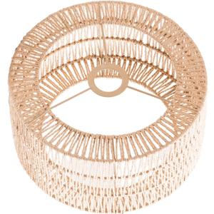 gazechimp Paper Rope Lampshade Boho Lampshade, Rustic Woven Lamp Shade Bulb Guard for Outdoor Bedroom Kitchen Island Restaurant, Large (11.81x5.9inch)