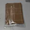 Brown Lumbar Plaid Throw Pillow Covers 12x20 Set of 2, Vintage Boho Decorative Chocolate Brown Plaid 12 x 20 Pillow Covers, Rustic Farmhouse Decor Throw Pillows for Sofa Couch Bedroom Living Room