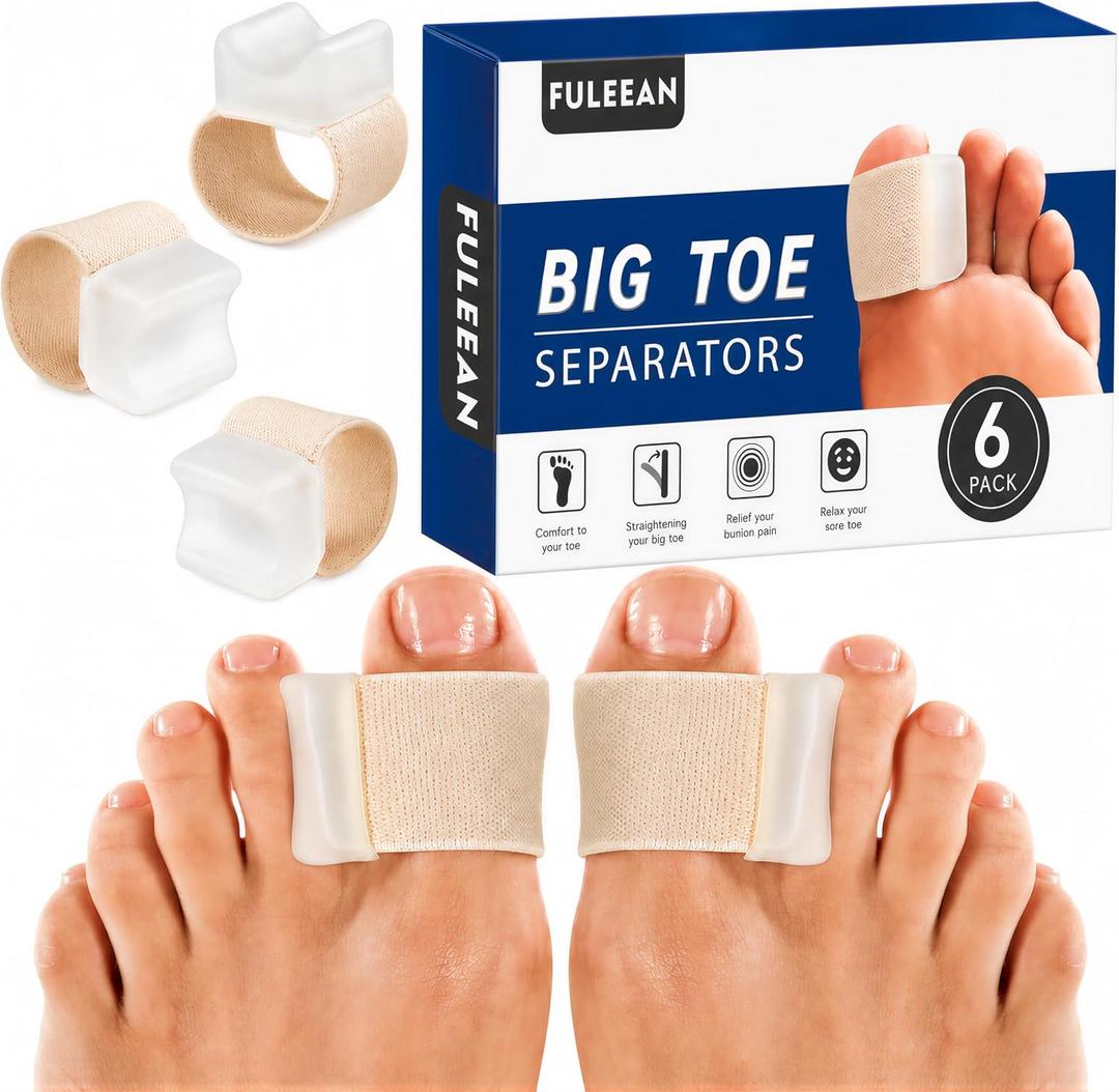 Big Toe Spacers,Hallux Valgus Corrector,Relieve Bunion Pain,Prevent Overlapping Toes, All-Day Comfort for Men & Women, Fits in Shoes. Small