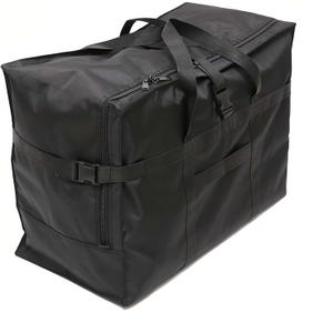 Large Duffel Bag, Waterproof Carry on Weekend Overnight Storage Bag over Luggage for Airline, Travel, Camping, Moving (120L-Black)
