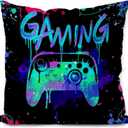 Gaming Pillow Covers,Gamer Pillow Covers 20x20,Gamer Room Decor for Boys,Gaming Room Decor, Boys Room Decor,Gaming Decor for Boys Bedroom, Game Room Accessories and Decor, Gaming Decor.