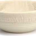 Banneton Bread Proofing Basket with Liner, Round 9 inch Dough Rising Ratten Bowl for Bread Making and Baking
