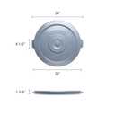 Thunder Group PLTC032GL Trash Can Lid, Round, Secure snap-on, Plastic, Gray (for PLTC032G)