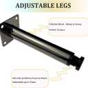 Furniture Legs 5 Inch Polish Black Legs for Furniture Set of 4, Adjustable Metal Legs for Dresser Cabinet Couch Ottoman Desk, Polish Black