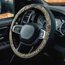 Mossy Oak Steering Wheel Cover by LPI Truck; Heavy Duty 600D Oxford Material with Mossy Oak Break-up Country Camoflauge; Fits All Car, SUV, Mini-Van and Truck with Steering Wheel Size 14.5" to 15"