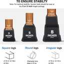 Bed Risers 8 inch Heavy Duty,Elevation in Heights 3, 5, 8 InchAdjustable Furniture Risers for Chair Table and Desk Legs Lifting (6 Pack,Black)