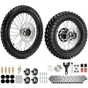 3.00-14 90/100-14 Rear and 2.75x17 70/100-17 Front Wheel Dirt Bike | 3.00-14 90/100-14 Rear and 2.75x17 70/100-17 Front Wheel for Apollo SSR 150cc 125cc 110cc SR150 KX85 KLX125 KLX140 MX80 MX85