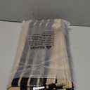 Striped Outdoor Front Door Mat 24"x51", Cotton Hand Woven Washable Black and Khaki Rug Runner, Reversible Foldable Indoor Layered Front Door Rugs for Entryway/Farmhouse/Home Entrance (2'x4.3')