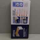 Squatty Potty Stockholm Folding Bamboo Toilet Stool 7" Collapsible, Brown and White, 1 Count