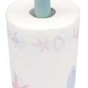Bird Design Wood Paper Towel Holder Stand Up Paper Towel Holder, Easy One-Handed Tear Kitchen Paper Towel Dispenser with Weighted Base for Standard Paper Towel Rolls - Turquoise