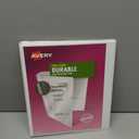 Avery Durable View 3 Ring Binders, 0.5" Slant Rings, 135-Sheet Capacity, 0.7 Inch Wide Spine, Great for Home, School Supplies, Office, or Organization Needs, White Binders (12-Pack of 17002)