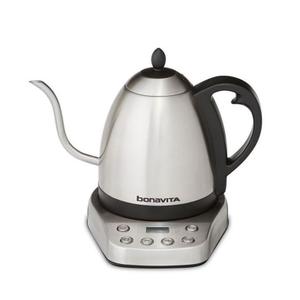 Bonavita Interurban 1.0L Digital Variable Temperature Gooseneck Stainless Kettle, Stainless Base