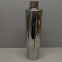 2.5 Inch Inlet 4.0 Inch Outlet Exhaust Muffler 2.5" to 4.0" Universal 18.5" Length Stainless Steel Polished Exhaust Tip Non Burnt