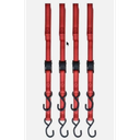4 Pack Husky 10 ft x 1 in Cam Buckle Tie-Down Straps Polyester with Steel S-Hook