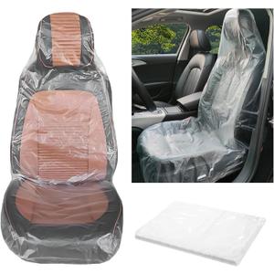 100Pcs Disposable Car Seat Covers, Waterproof Plastic Universal Seat Covers for Airplane Cars, Salon Chairs, Restaurant Seats, Bus Seats & More