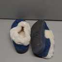 Evshine Women's Fuzzy Memory Foam Slippers, Closed Back Knit Bedroom Slippers, Slip-On Warm House Shoes for Indoor & Outdoor Comfort, Navy, 38- 39