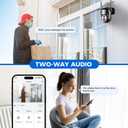 LITYMOL 2K 2.4g WiFi Security Cameras Wireless Outdoor, 360° View Solar Cameras for Home Security, Color Night Vision, AI Detection, 2-Way Audio, Spotlight Siren Alarm, SD/Cloud Storage