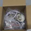 Tuanse 2 Pcs Polished Metal Desktop Lamp Base E26 E27 Screw Light Bulb Holder Sockets Night Light Base Lamp Replacement for Holding Bulb 6 Feet Cord on Off Switch Plug(Bronze,Aluminum)