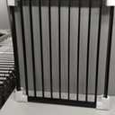 52" Extra Wide Dog Gate Indoor, Heavy Duty Metal Freestanding Dog Gate-Auto Close, Foldable Pet Fence Anti-Topple Stability Feet for Stairs, Doorways,House,Porch,Deck,Yard(2 Panels,Black)