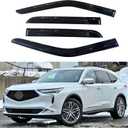 IG Window Visor for Acura MDX 2014-2021, Rain Guard Tape-On Extra Durable Sun Wind Side Vent Window Deflector Mugen Style, 2014 2015 2016 2017 2018 2019 2020 2021